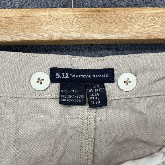 5.11 Tactical Series Cargo Pants Men 34x30 Khaki Nylon Utility Pockets (32 X 28) - Picture 12 of 16